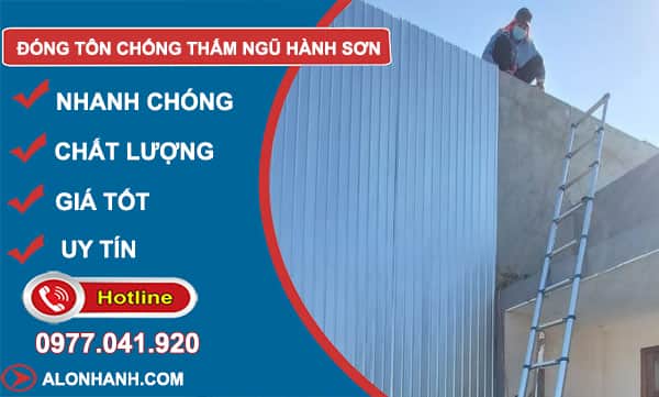 Đóng tôn chống thấm tường ngũ hành sơn