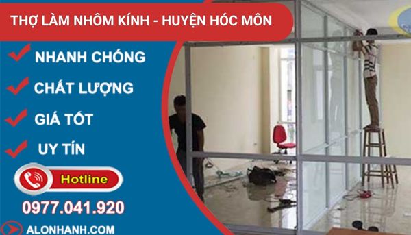 dịch vụ làm nhôm kính huyện hóc môn