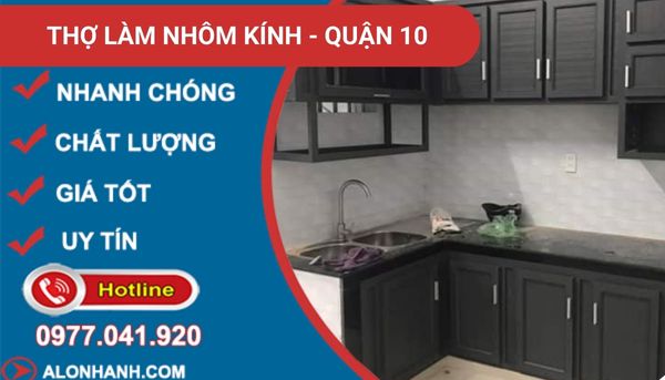 dịch vụ làm nhôm kính quận 10