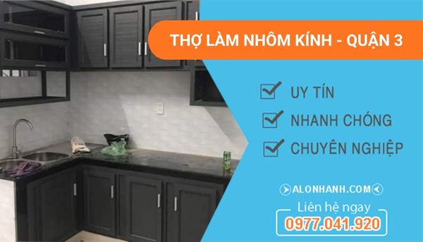 dịch vụ làm nhôm kính quận 3
