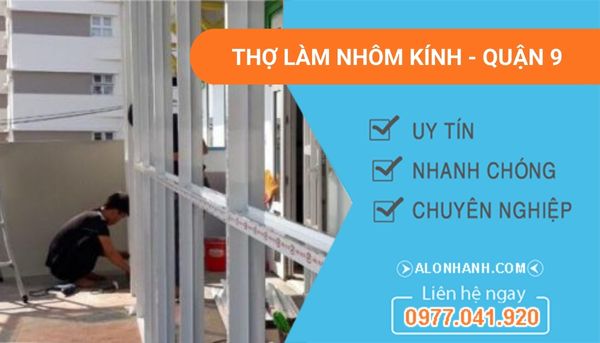 dịch vụ làm nhôm kính quận 9