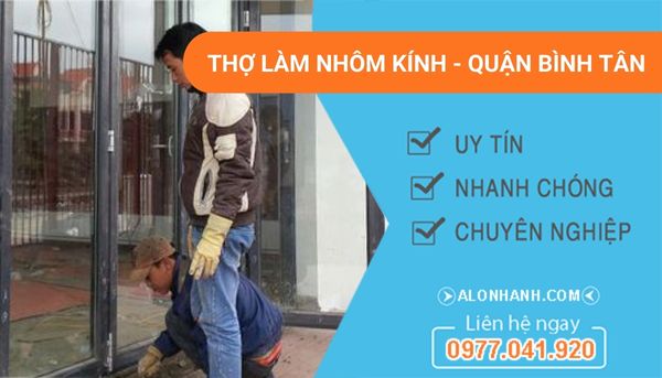 dịch vụ làm nhôm kính quận bình tân