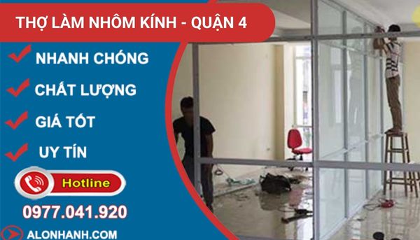 thợ làm nhôm kính quận 4