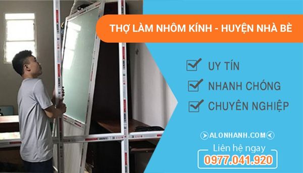 thi công làm nhôm kính huyện nhà bè