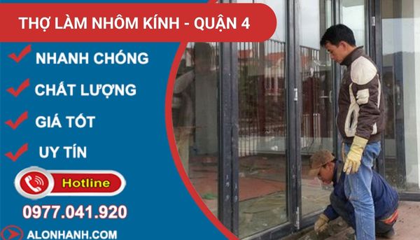 thi công làm nhôm kính quận 4