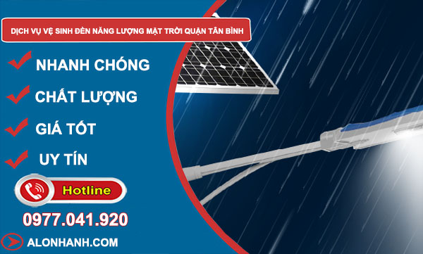 dịch vụ vệ sinh đèn năng lượng mặt trời Quận Tân Bình
