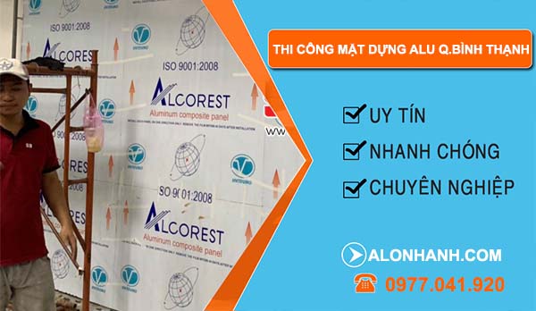 dịch vụ thi công mặt dựng alu quận bình thạnh