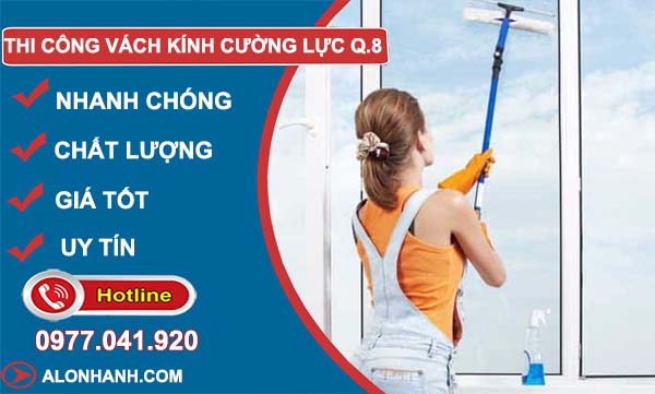 dịch vụ thi công vách kính cường lực quận 8