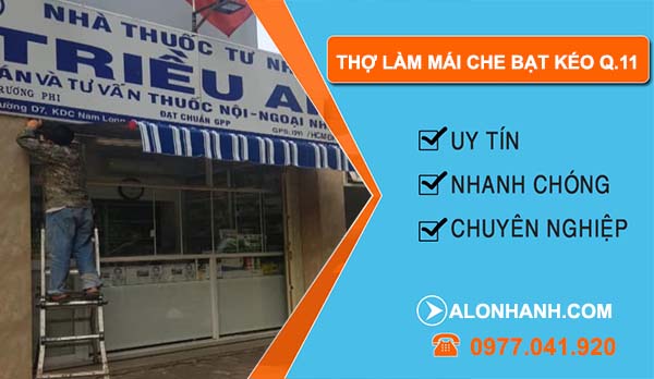 dịch vụ thợ làm mái che bạt kéo quận 11