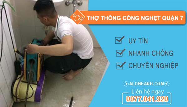 dịch vụ thợ thông cống nghẹt quận 7