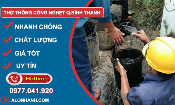 dịch vụ thợ thông cống nghẹt quận bình thạnh