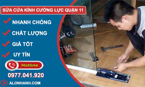 sửa kính cường lực quận 11
