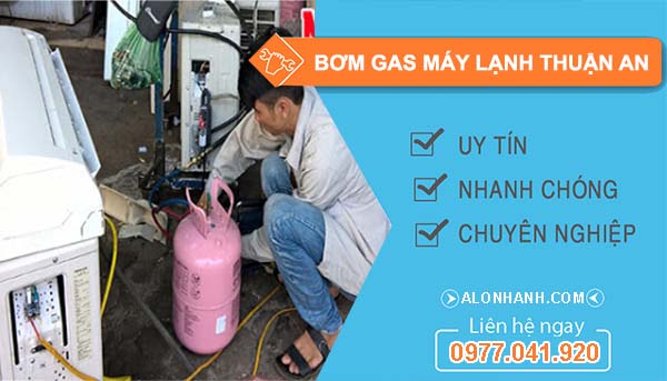 thi công bơm gas máy lạnh thuận an