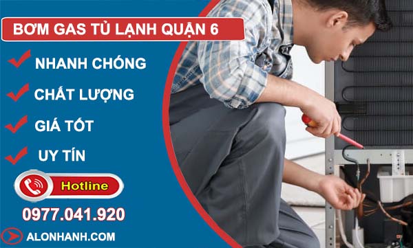 thi công bơm gas tủ lạnh quận 6