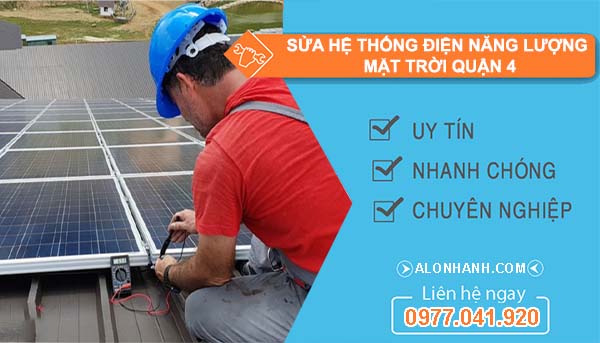thi công sửa hệ thống điện năng lượng mặt trời quận 4