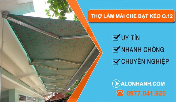 thi công thợ làm mái che bạt kéo quận 12