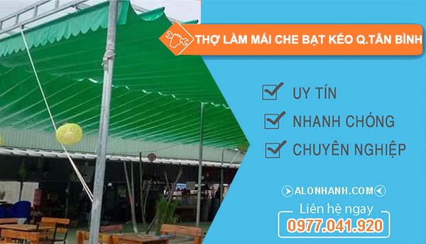 thi công thợ làm mái che bạt kéo quận tân bình