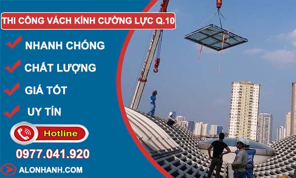thợ thi công vách kính cường lực quận 10