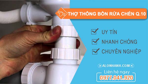 dịch vụ thợ thông bồn rửa chén quận 10