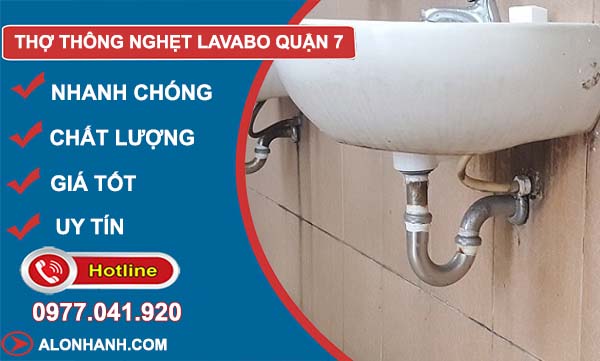 dịch vụ thợ thông nghẹt lavabo quận 7