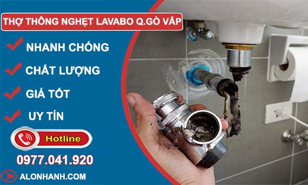 dịch vụ thợ thông nghẹt lavabo quận gò vấp