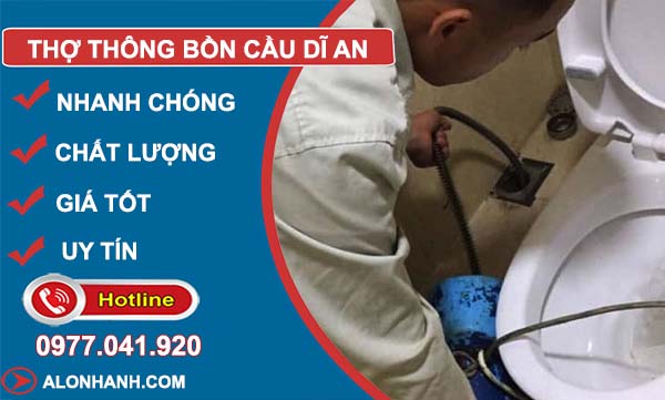 thợ thông bồn cầu dĩ an