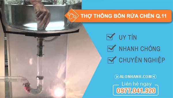 thợ thông bồn rửa chén quận 11