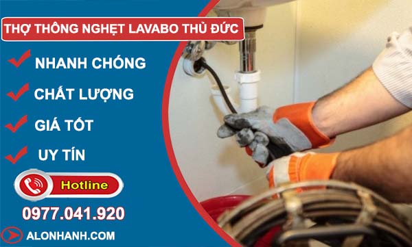 thợ thông nghẹt lavabo quận thủ đức