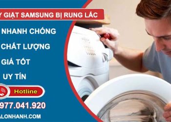xử lý máy giặt samsung bị rung lắc