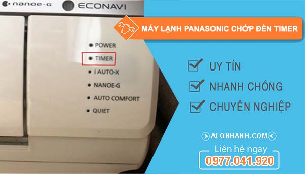máy lạnh panasonic chơp đèn timer