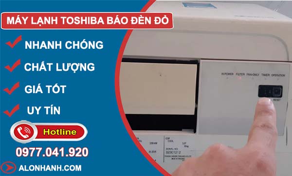 máy lạnh toshiba báo đèn đỏ