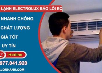 xử lý máy lạnh electrolux báo lỗi ec