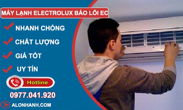 xử lý máy lạnh electrolux báo lỗi ec