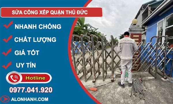 dịch vụ sửa cổng xếp quận thủ đức