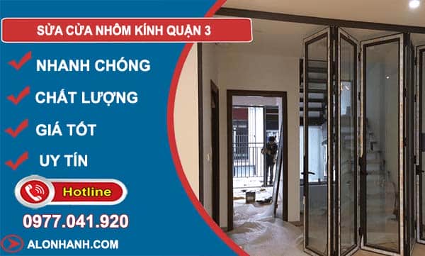 dịch vụ sửa cửa nhôm kính quận 3