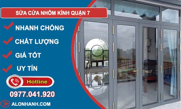 dịch vụ sửa cửa nhôm kính quận 7