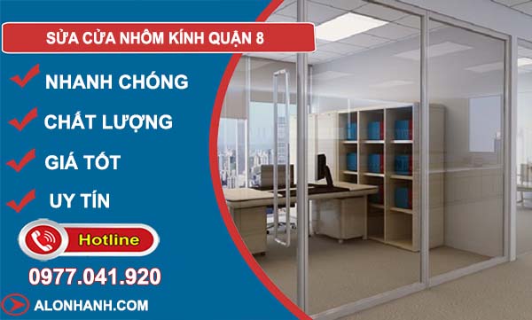 dịch vụ sửa cửa nhôm kính quận 8
