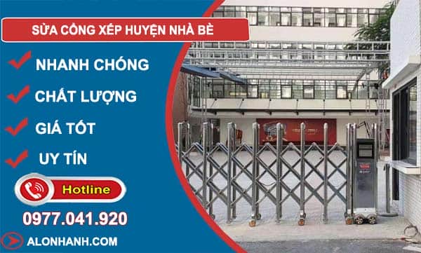 sửa cổng xếp huyện nhà bè
