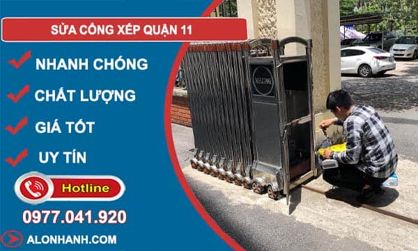 sửa cổng xếp quận 11