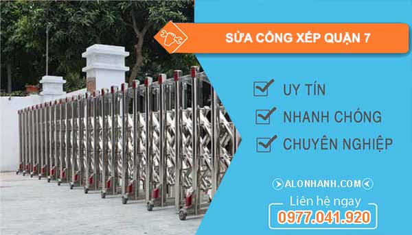 sửa cổng xếp quận 7