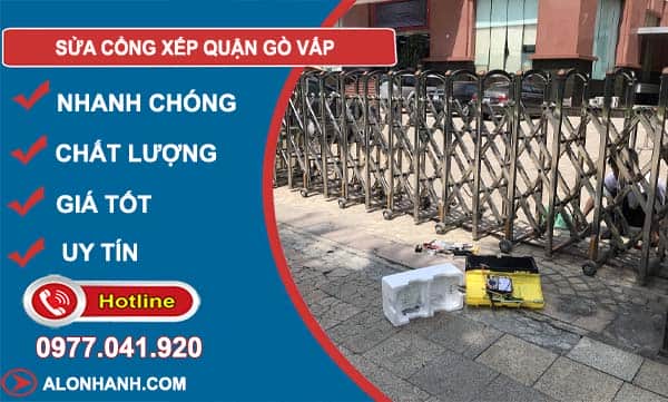 sửa cổng xếp quận gò vấp
