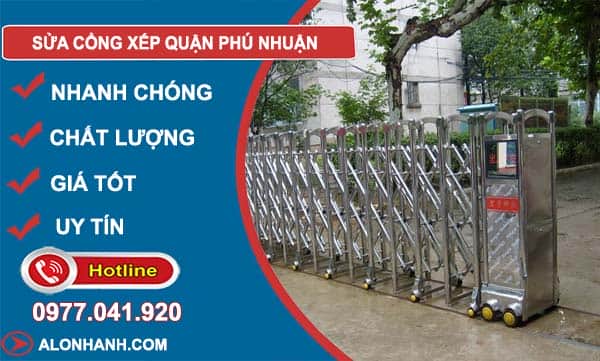 sửa cổng xếp quận phú nhuận