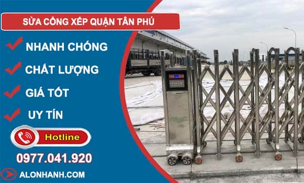 sửa cổng xếp quận tân phú
