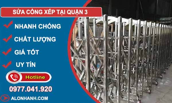 Sửa Cổng Xếp Tại Nhà Quận 3