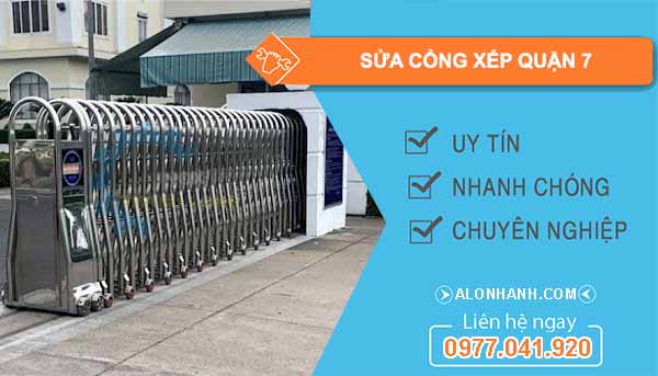 sửa cổng xếp tại quận 7