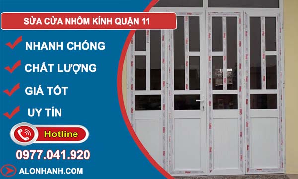 sửa cửa nhôm kính quận 11