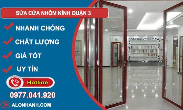 sửa cửa nhôm kính quận 3