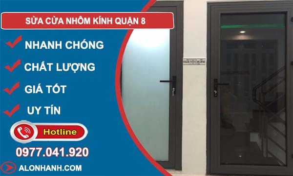 sửa cửa nhôm kính quận 8