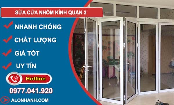 thợ sửa cửa nhôm kính quận 3