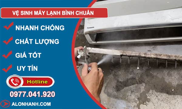 dịch vụ vệ sinh máy lạnh bình chuẩn